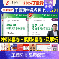 [正版]丁震医学2024备考初级药学师考前冲刺4套卷模拟6套卷全套药学师卫生资格考试历年真题模拟试卷同步练习题药学考试