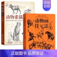 [正版]2册套装动物画技法+动物素描版[美] 庚·赫尔脱格伦 豆瓣9.4分世界热卖60年 动物画练习