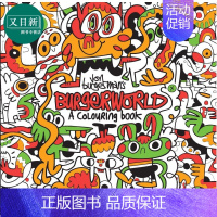 [正版]Jon Burgerman's Burgerworld A Colouring Book 乔恩.伯格曼的涂色书