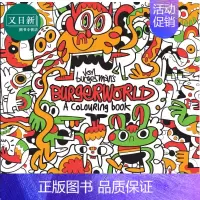 [正版]Jon Burgerman's Burgerworld A Colouring Book 乔恩.伯格曼的涂色书