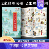 四大名著思维导图(漫画版) [正版]2023年新版四大名著思维导图画册漫画版 原著画册人物关系图 初中小学生青少年版 水