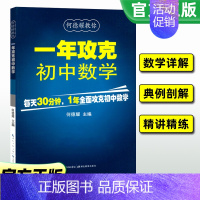 一年攻克初中数学(7-9年级适用) 初中通用 [正版]新1年攻克初中数学何德耀编著初中数学解题技巧教辅七八九年级数学方法