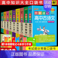 全国通用 高中图解速记9本套装 [正版]2024版 pass绿卡图书图解速记高中数学英语古诗文生物物理化学政治地理历史全