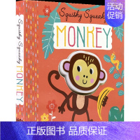 动物纸板书 猴子 [正版]Squishy Squishy Animal Collection 动物纸板书4册套装 3岁+
