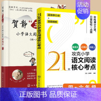 四~六年级小学语文阅读 小学通用 [正版]2册 21天攻克小学语文阅读核心考点+贺静三读法小学语文阅读得高分 4四5五6