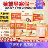 (含晨读册&规划板)语文/英语[全国通用]+数学[北师版] 小学三年级 [正版]2024猿辅导寒假一本通小学语文数学英语