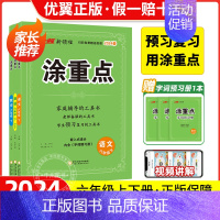 语文.人教版 六年级下 [正版]2024春新领程涂重点语文数学英语六年级上册下册二年级三年级四年级五年级六年级人教版课堂