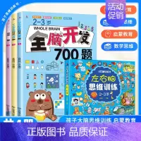 2-3岁全脑开发+左右脑思维训练[全4册] [正版]全脑开发700题1000题幼儿儿童全脑开发逻辑左右脑思维训练认知书启