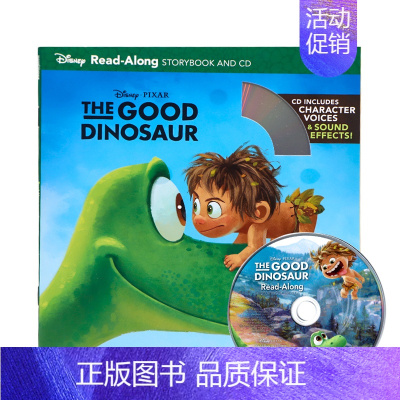 [正版]进口英文原版 迪士尼经典动画故事书 恐龙当家带CD Disney PIXAR The good Dinosaur