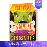 [正版]鬼脸活动玩具书 恐龙 Flip Flap Snap Dinosaurs 弹出式立体书 翻翻书 英文原版儿童英语启