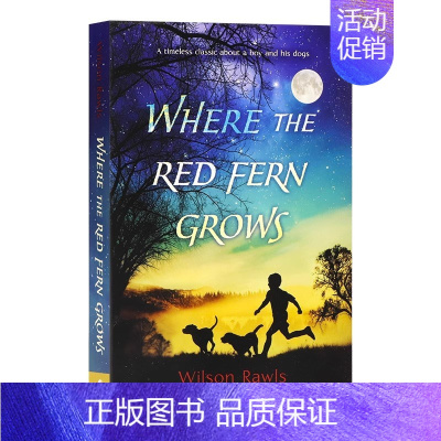 [正版]红色羊齿草的故乡英文原版小说 Where the Red Fern Grows 经典儿童文学小说青少年读物美国当