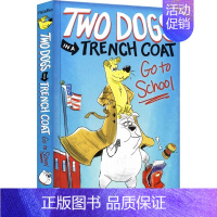 风衣狗狗侠 1 [正版]英文原版 Two Dogs in a Trench Coat 风衣狗狗侠系列 黑白插图 初级章节