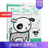 [正版]小狗的一天 启蒙涂画互动书 英文原版绘本 Dog's Day Out A drawing and colouri