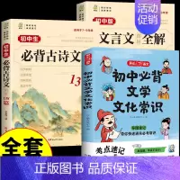 [全套3册]初中文学常识+古诗文+文言文 初中通用 [正版]初中必背文学文化常识2024版人教版语文初中生中国古代历史现