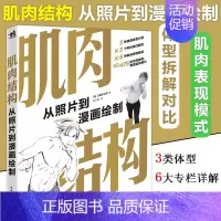 [正版] 中青 肌肉结构 从照片到漫画绘制 画男性身体肌肉描绘方法全身肌肉表现姿势照片集人体结构教学人物速写基础绘画