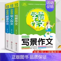 全3套 [正版] 全3册名师手把手学霸作文初中生叙事作文写人作文写景作文七八九年级写景想象叙事抒情素材辅导难点重点问题分