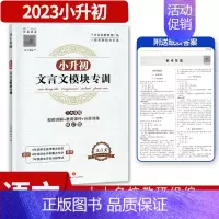语文 小学升初中 [正版]2023版小升初文言文模块专训小学五六年级文言文阅读与训练走进名校语文阅读理解专项训练书小学生