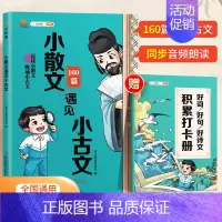 [赠打卡本]小散文遇见小古文 小学通用 [正版]小散文遇见小古文一二三四五六年级语文通用版小学生古文观止100课篇每日一