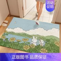 小兔赏花 140*160cm[缓冲脚底疲惫 高弹丝圈] [正版]丝圈入户门刮土防滑地垫家用进门门口耐脏地毯可自由裁剪DI
