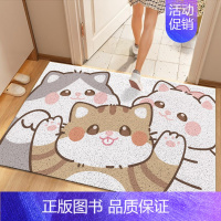 元气奶猫 50*80cm[蹭泥刮土 丝圈] [正版]丝圈入户门刮土防滑地垫家用进门门口耐脏地毯可自由裁剪DIY脚垫