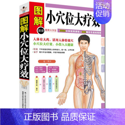 [正版] 小穴位大疗效 图解彩绘版 中医经络穴位推拿按摩 养生保健书籍 家庭生活保健 活用人体特效穴 疾病治疗与预防