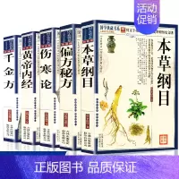 [正版]本草纲目+黄帝内经+伤寒论+千金方+偏方秘方原著套装全五册中国古代中医学经典著作中药养生百科全书大全书籍国学典藏