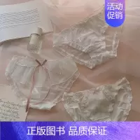 颜色序号05.01.16 [三条装] M (80-100斤) [正版]心动指南~纯欲性感蝴蝶结网纱舒适棉质甜美白色少女蕾