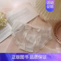14后背大蝴蝶结 [一条装] XL (121-140斤) [正版]心动指南~纯欲性感蝴蝶结网纱舒适棉质甜美白色少女蕾丝内