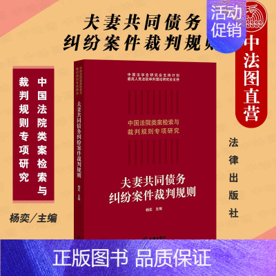 [正版] 2021新 夫妻共同债务纠纷案件裁判规则 杨奕 中国法院类案检索与裁判规则专项研究 夫妻债务经济纠纷审判案例实