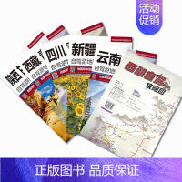 西部自驾游攻略图+陕甘宁+川渝+云+新+藏青自驾游地图册 [正版]2024新版 西部自驾攻略图219国道全景线路图 陕西