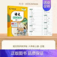 六年级·上册 [正版]小学语文同步练字帖写字课一年级二字帖下册上小学生练字帖三年级四五六正楷儿童描红临写临摹练字人教版生