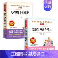 [2本]爱丽丝漫游奇境记+哈克贝利费恩历险记 [正版]爱丽丝漫游奇境记原著书小学生课外阅读书籍三四五年级读物快乐读书