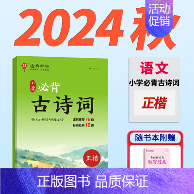 小学必背古诗词(正楷) [正版]3500字通用规范楷书字帖 初中古诗文126篇入门控笔初级常用字楷体字帖初学者小学初中成