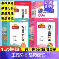 [语文 阅读真题80篇]彩虹版 小学四年级 [正版]2024阅读真题80篇四川专版阅读一二三四五六年级蓝天版彩虹版小学语