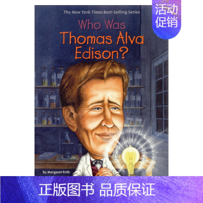 发明家:托马斯·阿尔瓦·爱迪生 [正版]whowas系列Who Was 系列人物传记英文原版桥梁书 who is/wha