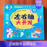 左右脑大开发4-5岁 单册 [正版]儿童全脑开发逻辑思维训练书籍幼儿2到3-6-7岁左右脑开发教具幼儿园宝宝数学游戏工具