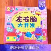 左右脑大开发2-3岁 单册 [正版]儿童全脑开发逻辑思维训练书籍幼儿2到3-6-7岁左右脑开发教具幼儿园宝宝数学游戏工具