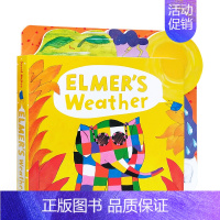 [正版]Elmer's Weather埃尔默的天气进口英文原版绘本天气认知启蒙纸板书自然天文气象小百科3-6岁低幼儿童科