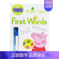 粉红猪小妹学单词 [正版]小猪佩奇 英文原版绘本 6册手掌纸板书 Peppa Pig Little Library 粉红