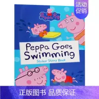 佩奇去游泳 [正版]小猪佩奇 英文原版绘本 6册手掌纸板书 Peppa Pig Little Library 粉红猪小妹