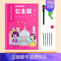 公主篇[赠7件套] [正版]趣画凹槽本 儿童画画本控笔训练绘画本幼儿园宝宝认知启蒙魔法自动消失凹凸便携描摹绘本简笔画图