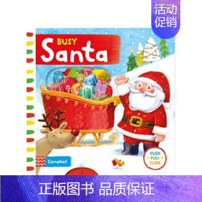 [正版]书籍英文原版3-6岁忙碌的圣诞老人 Busy Santa 低幼启蒙 儿童认知 儿童文学 纸板书