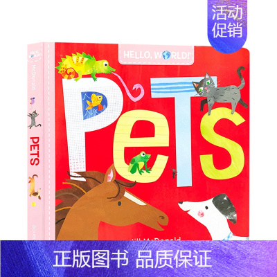 [正版]英文原版 3-6岁你好,世界!宠物 Hello World Pets 科学普及 儿童早教 启蒙认知 纸板书