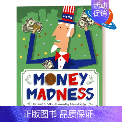 [正版]英文原版绘本 Money Madness 金钱的魅力 4-8岁儿童金钱与存款认知启蒙绘本 纸板书 David A