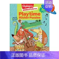 [正版]英文原版 Playtime Sticker Puzzles 游戏时间贴纸拼图 亮点儿童贴纸隐藏图片系列 启蒙认知