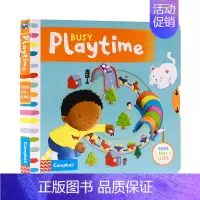 [正版]Busy系列 Busy Playtime 忙碌的玩耍时间 英文原版绘本 推拉滑动机关纸板书 0-1-3-6岁幼儿