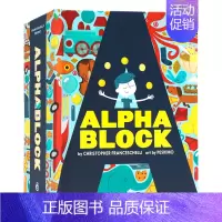 [正版]创意字母造型纸板书 英文原版绘本 Alphablock 趣味益智游戏认知书 镂空设计 从A到Z字母初阶启蒙认知0