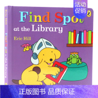 [正版]在图书馆找小玻 英文原版绘本 Find Spot at the Library Eric Hill 儿童启蒙