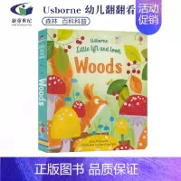 [正版]英文原版 Usborne Little Lift and Look Woods 低幼探索树林翻翻页洞洞书 精装