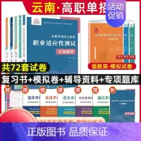 语数英[复习书+模拟卷]+综合素质职业适应性[辅导资料+题库] 高中通用 [正版]2025年云南高职单招考试复习资料综合